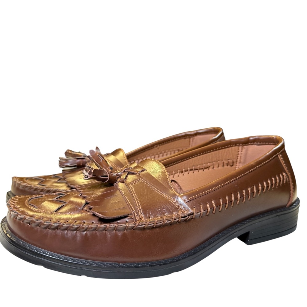 Deer Stags HERMAN Woven Tassel Loafer Dress Shoes Comfort Memory Foam 7.5M